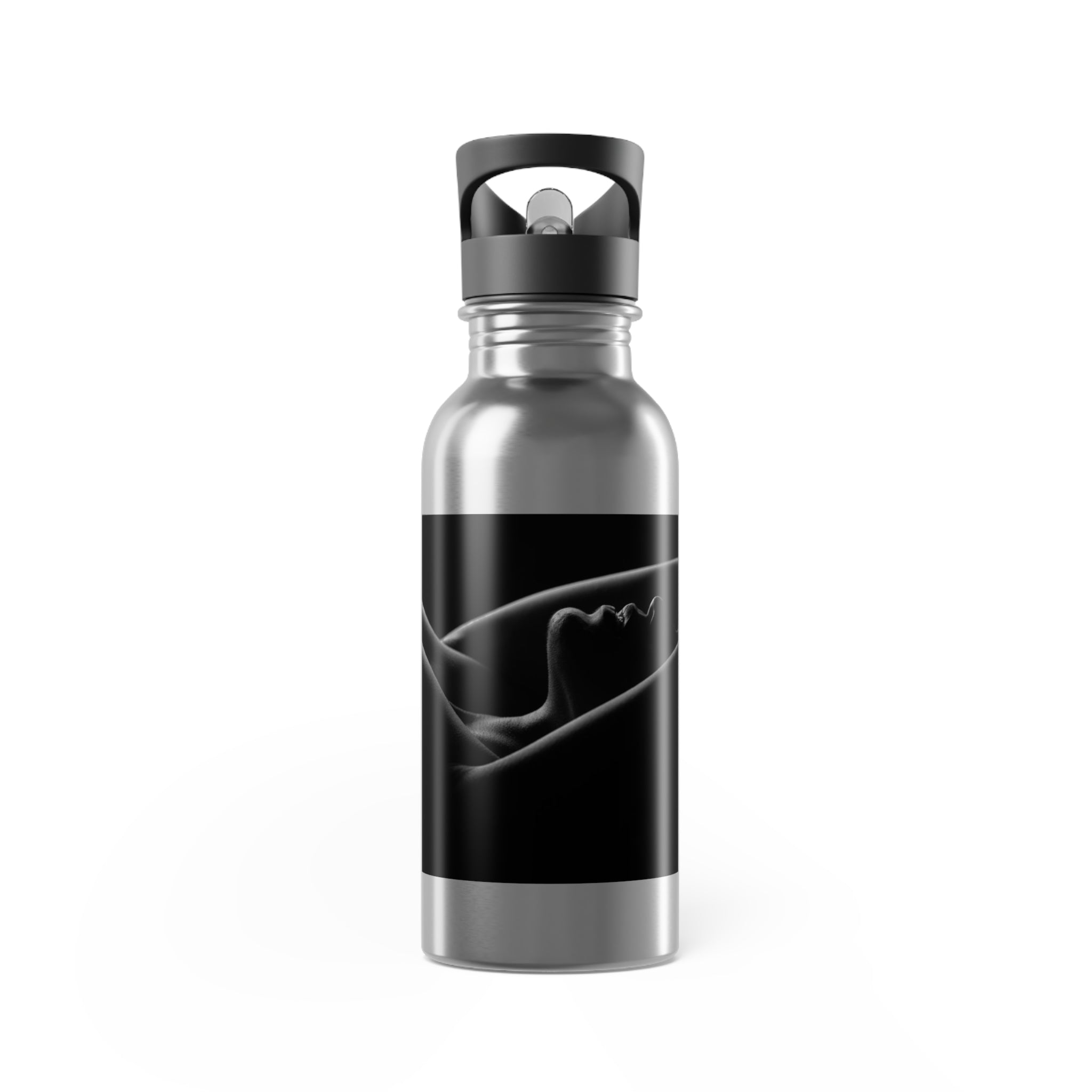 Fine Art Nude Stainless Steel Water Bottle With Straw, 20oz